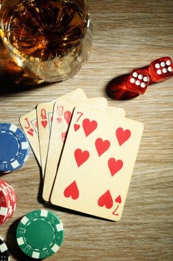 Andar Bahar card game table with left and right betting positions
